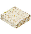 Cam Cam Babysvøb - 120x120 cm - Beige m. Blade/Sommerfugle