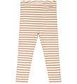 Petit Piao Leggings - Modal - Rib - Cafe Rose/Off White