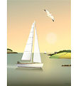 Vissevasse Plakat - 30x40 cm - Sailboat