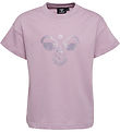 Hummel T-shirt - Cropped - hmlLuna - Lavender Mist m. Glimmer