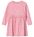 Name It Kjole - Rib - NmfOlea - Candy Pink m. Blomster
