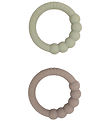 Filibabba Bideringe - Silikone - 2-pak - Warm Grey/Oil Green