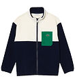 Lacoste Fleecejakke - Navy/Hvid