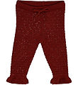 Müsli Bukser - Knit Scallop - Russet m. Hulmønster