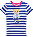 Polo Ralph Lauren T-shirt - Hvid/Blstribet m. Bamse