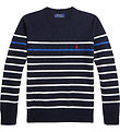 Polo Ralph Lauren Bluse - Strik - Navy m. Striber