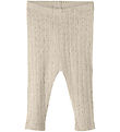 Lil' Atelier Leggings - Noos - NbfRachel - Fog m. Hulmønster