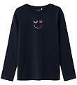 Name It Bluse - NkfVeen - Dark Sapphire/Smile