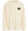 Calvin Klein Bluse - Waffle Badge - Vanilla