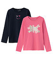 Name It Bluse - 2-pak - NkfVeen - Camellia Rose/Dark Sapphire