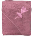 Nørgaard Madsens Babyhåndklæde - 75x75 cm - Dusty Red m. Balleri