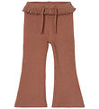 Lil' Atelier Leggings - Rib - NmfThora - Carob Brown