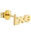 Design Letters Ørering - 1 stk. - LOVE - 18K Guldbelagt