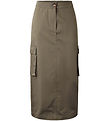 Hound Nederdel - Long Cargo Skirt - Army Green