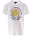 Versace T-shirt - Hvid m. Navy/Gul