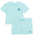 Calvin Klein St - T-shirt/ Shorts - Monogram Logo - Blue Tint