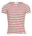 Minimalisma T-shirt - Blomst - Silke/Bomuld - Poppy Stripes