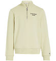 Calvin Klein Sweatshirt - Terry Half-Zip - Green Haze