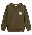 Les Deux Sweatshirt - Globe - Olive Night/Ivory