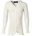 Rosemunde Cardigan - Rib - Silke/Bomuld - Noos - New White