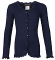 Rosemunde Cardigan - Rib - Silke/Bomuld - Noos - Navy