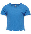 Kids Only T-shirt - KogNella - Rib - Noos - French Blue