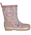 Mikk-Line Gummistvler - Wellies - Warm Taupe m. Blomster