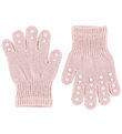 GoBabyGo Handsker - Strik - Soft Pink m. Dupper