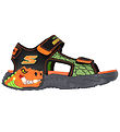 Skechers Sandal m. Lys - Creature Splash - Black/Orange