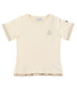 Moncler T-shirt - Cream m. Beige