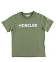 Moncler T-shirt - Armygrn m. Hvid