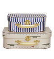 OYOY Kuffertsæt - 2 Stk. - Crocodile & Stripe - Beige