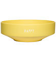 Design Letters Skål - Large - Favorite - Happy - Gul