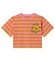 Stella McCartney Kids T-shirt - Pink/Orangestribet m. Print