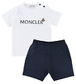 Moncler T-shirt/Shorts - Hvid/Navy