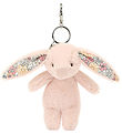 Jellycat Nøglering - 17x4 cm - Blossom Blush Bunny Bag Charm