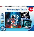 Ravensburger Puslespil - 3x49 Brikker - Space Adventure