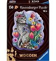 Ravensburger Puslespil - Træ - 150 Brikker - Lovely Cat