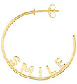 Design Letters rering - 1 stk. - Smile Hoop - Gold