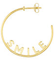 Design Letters rering - 1 stk. - Smile Hoop - Guld