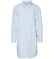 Vero Moda Girl Skjortekjole - VmPinny - Bright White/Vista blue