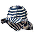 Wheat Badehat - UV40+ - Indigo Stripe m. Velcro