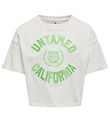 Kids Only T-shirt - KogVilla - sport Top - Cloud Dancer/Californ