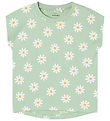 Name It T-Shirt - NmfVigga - Silt Green/Daisy Flower