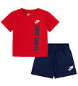 Nike Shortssæt - T-shirt/Shorts - Red/Midnight Navy
