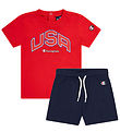 Champion Shortssæt - T-shirt/Shorts - True Red