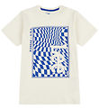 Lee T-Shirt - Checkerboard Graphic - White Asparagus