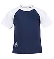 Petit Crabe Badebluse - Raglan - UV50+ - Blue/White