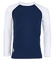 Petit Crabe Badebluse - Raglan - UV50+ - Blue/White