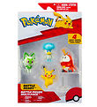 Pokmon Figurer - 4-pak - Battle Figure - Pikachu/Sprigatito/Fue